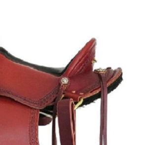 Sillín occidental de caballo de cuero genuino de calidad superior para carreras de barriles y equitación - Product Image 5