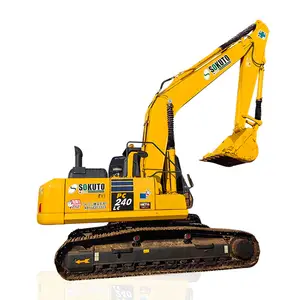 מקורי בשימוש קטרפילר 24 טון komatsu PC240-8 זחל הידראולי קרקע בנייה מכונות גליל מחפר