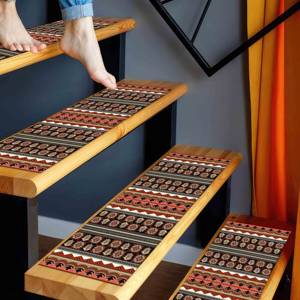 Tapis à motifs géométriques, tapis imprimé moderne avec dos antidérapant, tapis d'appoint - Product Image 2