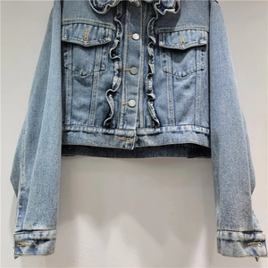 Veste en jean à la mode automne femmes manteau court MCP291 - Product Image 6