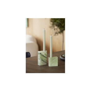 Bougeoir en marbre vert de forme et de taille personnalisées bougeoir décoratif de salon de table au design antique à bon prix - Product Image 1