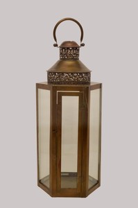 Precios asequibles Linterna de metal con acabado de color dorado Linterna de metal de diseño tradicional para la venta - Product Image 2