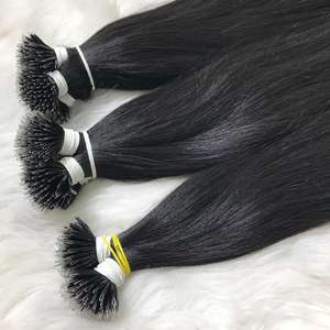 ขายส่งสีน้ําตาลเข้มเวียดนาม Remy ต่อผมเวอร์จินนาโนเคล็ดลับแหวนวิธีคุณภาพสูงนาโนลูกปัดต่อผมมนุษย์ - Product Image 3