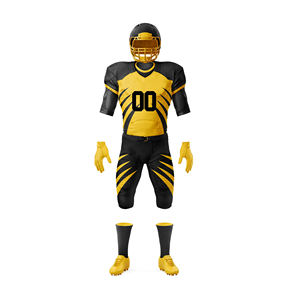 Conjuntos de Uniformes de Fútbol Americano de Manga Corta Transpirables de 12 Paneles, Impresión Personalizada, Servicio OEM ODM, 100% Poliéster - Product Image 3