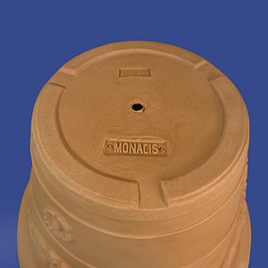 Impruneta 75 cm vaso a doppio bordo con festone elegante ornamento da giardino per fiori e piante - Product Image 4