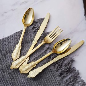 Unique Design Gold-Colored Polished Metal Cutlery Set Tabletop <b>Flatware</b> for Restaurants Low MOQ Supply in Indian Supplier - Product Image 6