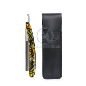 Maquinilla de afeitar recta de acero inoxidable de estilo Vintage para barberos, diseño plegable, aspecto de afeitado húmedo clásico, peluquería profesional - Product Image 1