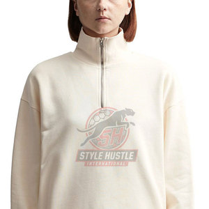 Sudaderas con media cremallera para mujer, de color en contraste y talla personalizada, ropa de vestir - Product Image 5