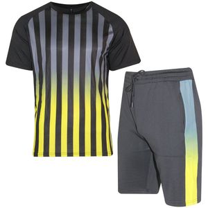 NEW Stylish OEM Men's Two Piece Cotton Short Sleeve T Shirt and Short <b>Set</b> for Men <b>Twin</b> <b>Sets</b> Custom Material Wholesale - Product Image 2