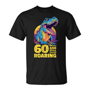 Camiseta promocional del 60.º cumpleaños del dinosaurio T-Rex Age 60 Year Old Dinosaur Milestone - Product Image 2