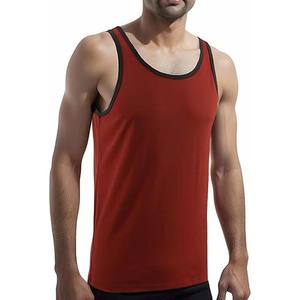 เสื้อกล้ามออกกำลังกายผู้ชายแบบไม่มีแขน  สำหรับเล่นกีฬา  ฟิตเนส  เพาะกาย  วัสดุโพลีเอสเตอร์ผสมสแปนเด็กซ์  รับผลิตแบบ OEM พร้อมสกรีนโลโก้ตามต้องการ - Product Image 6