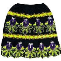 Ropa hawaiana bordada fabricada en Pakistán, precios bajos, algodón de alta calidad, faldas polinesias informales para mujer, bordado para mujer