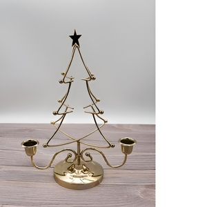 Hot Selling Christmas 2024 Metal T <b>Candle</b> <b>Holder</b> Set With Wooden <b>Marble</b> Base Home Festival Decoration <b>Candle</b> Tea Light <b>Holder</b> - Product Image 4