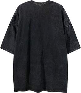 เสื้อยืดคอกลมผู้ชายสไตล์วินเทจสีพื้นดีไซน์คลาสสิกลำลองฤดูร้อน - Product Image 2