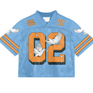 Camiseta de fútbol americano con impresión por sublimación de alta calidad, camiseta de malla de equipo con el logotipo de su equipo, OEM personalizado - Product Image 3