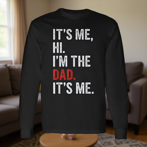 It's Me Hi I'm The Dad It's Me T-shirt à manches longues pour hommes - Product Image 3
