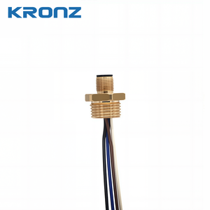 KRONZ Macho Receptáculo Brida <span class=keywords><strong>M12</strong></span> <span class=keywords><strong>Conector</strong></span> circular 1/2 "NPT Voltaje de <span class=keywords><strong>4</strong></span> <span class=keywords><strong>pines</strong></span> 300V AC/DC Montaje en Panel de metal <span class=keywords><strong>Conector</strong></span> de cable <span class=keywords><strong>M12</strong></span> - Product Image 4