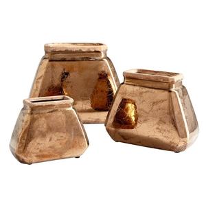 Floreros de lujo modernos Floreros de diseño de aluminio dorado Floreros grandes para la decoración del hogar y la decoración de la boda - Product Image 2