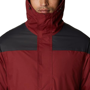 Chaqueta cortavientos de lona con cuello levantado y cremallera completa ligera para hombre, chaqueta de Golf con múltiples bolsillos personalizable de tela sostenible - Product Image 4