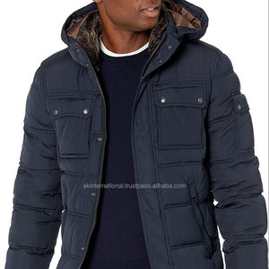 Men's <b>Hooded</b> Puffer Jackets <b>Coats</b> <b>Winter</b> Warm Zipper Casual Padded Outerwear <b>Coat</b> <b>Winter</b> <b>Hooded</b> Customize - Product Image 1