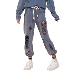 Nouveauté Impression de logo personnalisé Jogging taille moyenne pour femmes Style décontracté Pantalon de survêtement en coton Prix de gros - Product Image 1