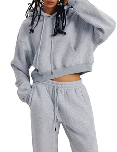 Survêtement de sport unisexe 100% coton avec logo personnalisé Ensemble de 2 pièces pour le jogging extérieur pour hommes et femmes - Product Image 1