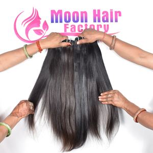 Cheveux humains vierges indiens naturels bon marché, lisses et crépus, qualité réelle de la marque Moon - Product Image 4