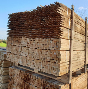 Piquets carrés en bois-Bois dur/résineux durable 2-3m de longueur 10-12cm de diamètre 50-75 bâtons/paquet pour l'agriculture, le jardinage et la maison - Product Image 5