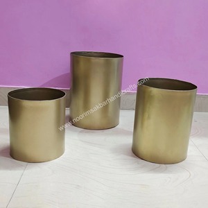 Large Metal Brass Antique Planters and <b>Small</b> Flower <b>Pots</b>: Custom Garden Planters Set for <b>Indoor</b> and Outdoor Decoration - Product Image 6