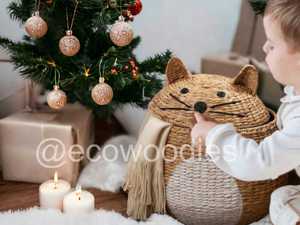 Panier de rangement pour chambre d'enfant en rotin fait main de haute qualité en forme d'animal Décoration de chambre d'enfant bohème - Product Image 5