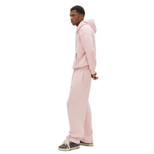 Personnalisé vierge lourd Baggy polaire surdimensionné course survêtement hommes à capuche pantalons de survêtement survêtements entraînement 100% coton solide - Product Image 2