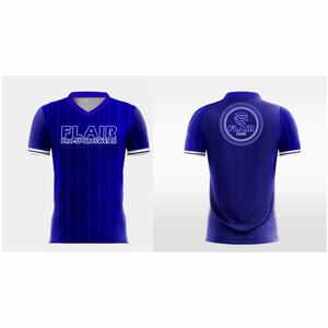 เสื้อฟุตบอลคุณภาพดีที่สุด ออกแบบเองได้ 100% โพลีเอสเตอร์ น้ำหนักเบา ป้องกันรังสียูวี สวมใส่สบาย ระบายอากาศได้ดี ชายเสื้อสั้น ผลิตแบบ OEM อัตโนมัติ - Product Image 4