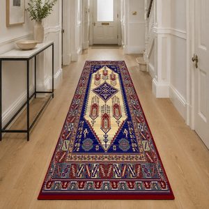 Tapis de salon en chenille antidérapant, imprimé numériquement, style moderne et vintage, rouge bordeaux, lavable en machine, vente en gros RUGS DEPOT LXDP-0416 - Product Image 5