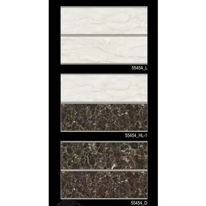 300x450mm Nueva Villa Azulejos de cerámica pulidos decorativos Azulejos de pared ondulados en relieve negro oscuro 12x18 - Product Image 4