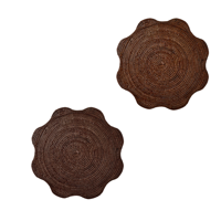 Bestseller Nice Style Scalloped Edge Rattan Tischset für Catering Tisch dekoration Umwelt freundlich Günstiger Preis Großhandel aus Vietnam