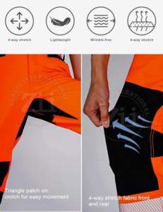Navy Blue Hi Visibility ANSI Class 1 EN ISO 20471 Class 2 Reflective Cargo Pants for <b>Men</b> Plus Size <b>Orange</b> Yellow Reflective - Product Image 4