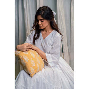 DAISY WHITE CASUAL DRESS Col Carré Acétate avec Appliques à Motif Solide pour Travail de Jour Tailles XS à XL - Product Image 5