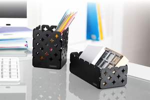 Antique style metal pen holder for vintage inspired study <b>desk</b> and professional <b>office</b> environment decoration - Product Image 4