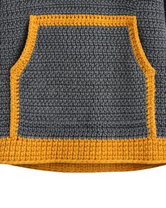Robe pull à capuche en tricot épais personnalisée pour femmes, manches longues, poche kangourou, décontractée, pull d'hiver à capuche, gris foncé, moutarde - Product Image 5