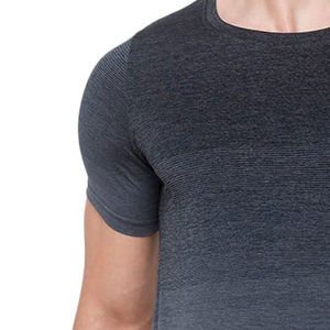 T-shirt de sport Gym personnalisé pour hommes Séchage rapide 100% Polyester Tricoté Blancs à manches courtes T-shirt en polyester pour hommes - Product Image 5