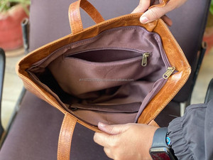 Sac fourre-tout en cuir véritable fait à la main pour femmes, sac de Shopping élégant décontracté grande taille, meilleur cadeau pour les femmes - Product Image 5