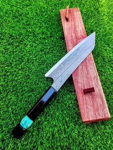 Cuchillo Santoku bellamente diseñado, disfraz de cuchillos de cocina de acero al carbono, mango de resina, regalo DIY para padres Chefs, personalización OEM - Product Image 3
