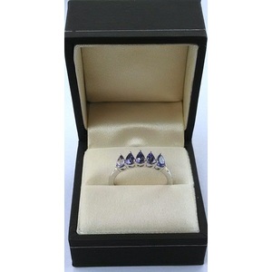แหวนพลอยไอโอไลต์ธรรมชาติสำหรับผู้หญิงจาก Shah Gems ทำจากเงินแท้ 925 พร้อมจี้และเครื่องประดับ - Product Image 1