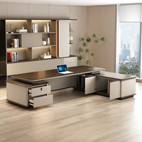 Bureau de direction contemporain de luxe en bois Mdf Home School Boss Modern Simple Style Mdf Material L Shape Ceo Office Desk
