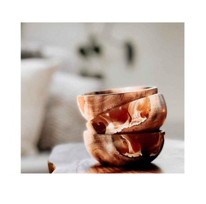 Cuenco de resina artístico hecho a mano con textura de mármol brillante, diseño pulido adecuado para sala de estar o decoración del hogar - Product Image 6