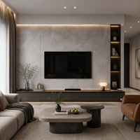 Panneaux muraux décoratifs 3D SPC imperméables de luxe avec texture marbrée pour la décoration intérieure de salle de bain moderne