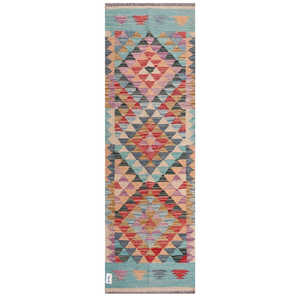 Alfombra Kilim de Maimana, Afganistán, 198 x 63 cm, Alfombras y Juegos de Alfombras - Product Image 1