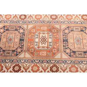 พรมวินเทจสไตล์ตุรกี ขนาด 3x6 ฟุต ลายตารางสีน้ำตาล - Product Image 3