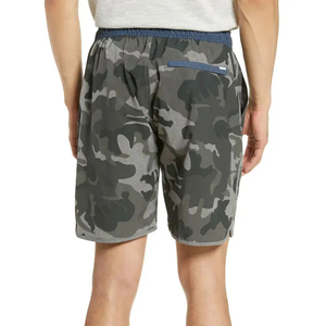 Shorts décontractés pour hommes, style urbain, couleur unie, respirants, taille élastique, séchage rapide, 100% coton, service OEM, fournisseur en gros - Product Image 2