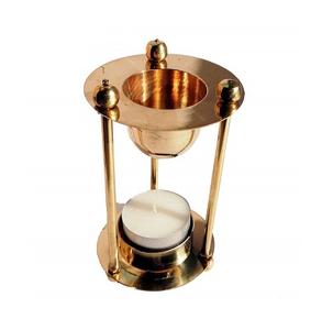 Quemador de incienso de color plateado de acero inoxidable con portavelas Quemador Bakhoor de la mejor calidad de la India - Product Image 4